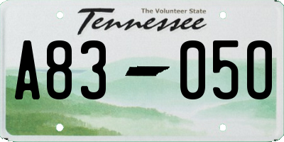 TN license plate A8305O
