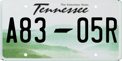 TN license plate A8305R