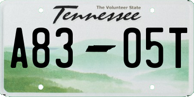TN license plate A8305T