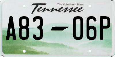 TN license plate A8306P