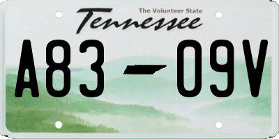 TN license plate A8309V