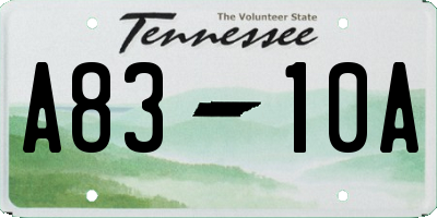 TN license plate A8310A