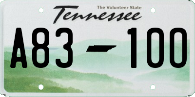 TN license plate A8310O