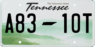 TN license plate A8310T