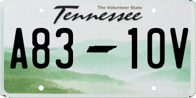 TN license plate A8310V