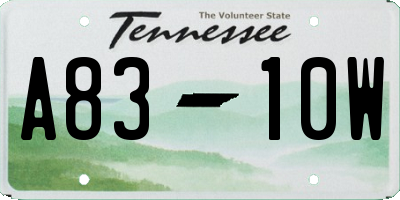 TN license plate A8310W