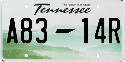 TN license plate A8314R