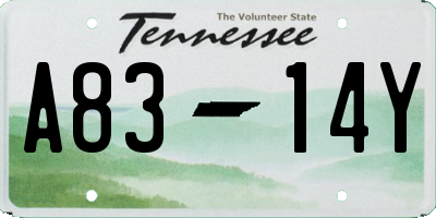 TN license plate A8314Y