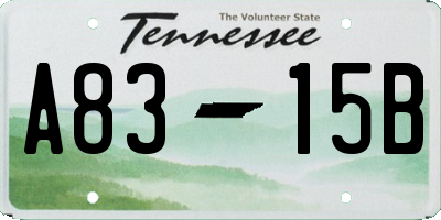 TN license plate A8315B