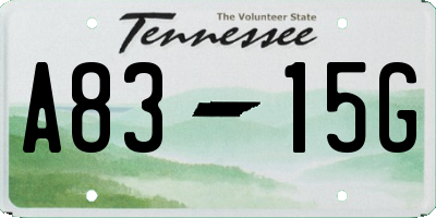 TN license plate A8315G