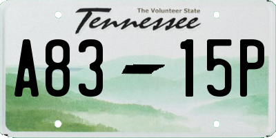 TN license plate A8315P