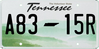 TN license plate A8315R