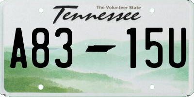 TN license plate A8315U