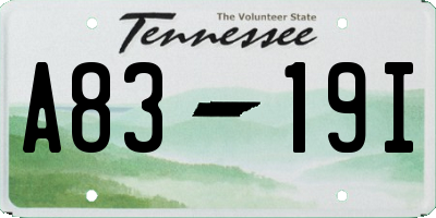 TN license plate A8319I