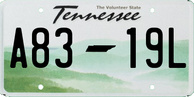 TN license plate A8319L