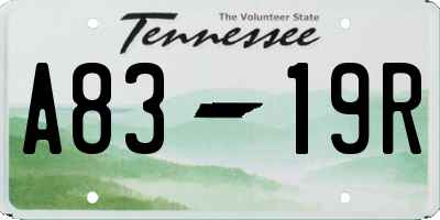 TN license plate A8319R