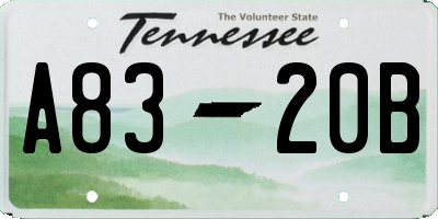 TN license plate A8320B