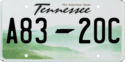 TN license plate A8320C