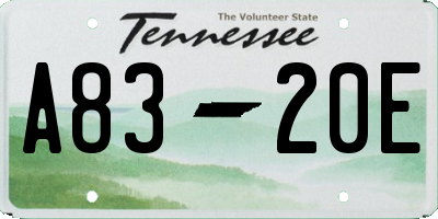 TN license plate A8320E