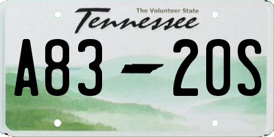 TN license plate A8320S