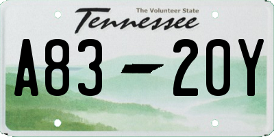 TN license plate A8320Y