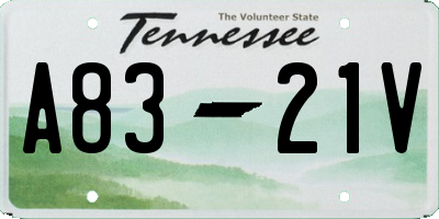 TN license plate A8321V
