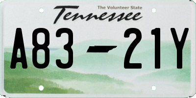 TN license plate A8321Y