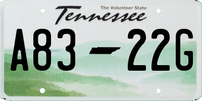 TN license plate A8322G