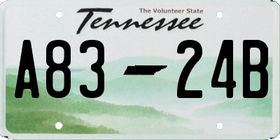 TN license plate A8324B