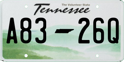 TN license plate A8326Q