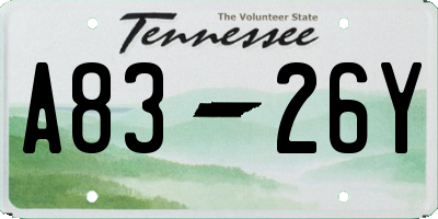 TN license plate A8326Y