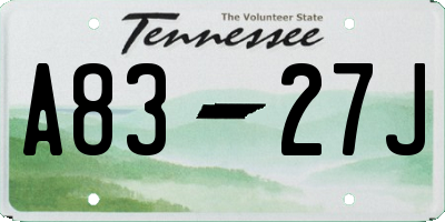 TN license plate A8327J