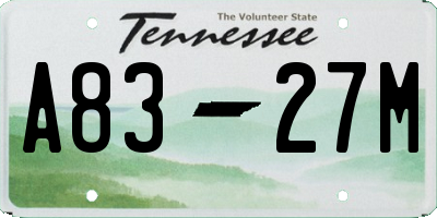 TN license plate A8327M
