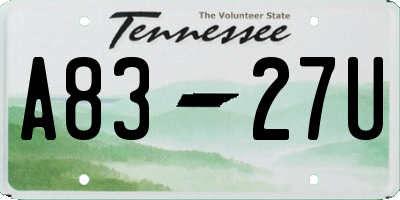 TN license plate A8327U