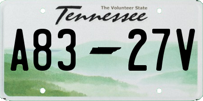 TN license plate A8327V