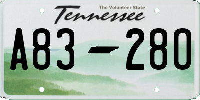TN license plate A8328O