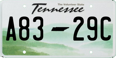 TN license plate A8329C