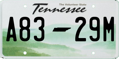 TN license plate A8329M