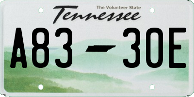 TN license plate A8330E