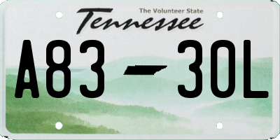 TN license plate A8330L