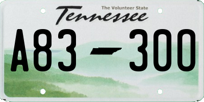 TN license plate A8330O