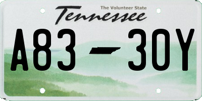 TN license plate A8330Y