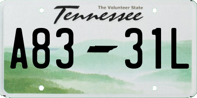 TN license plate A8331L