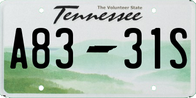 TN license plate A8331S