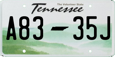 TN license plate A8335J