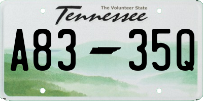TN license plate A8335Q