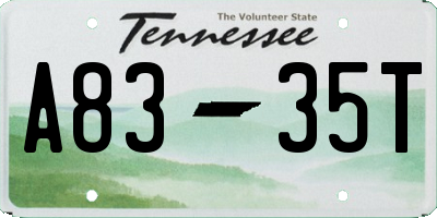 TN license plate A8335T