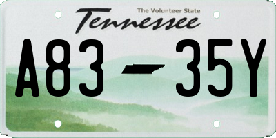 TN license plate A8335Y