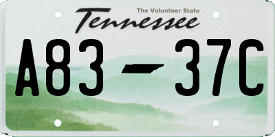 TN license plate A8337C