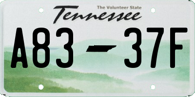TN license plate A8337F